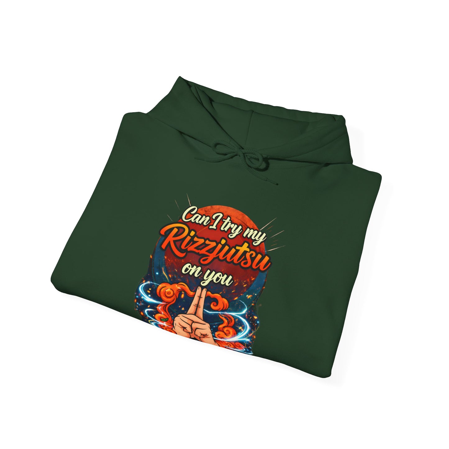 Hoodie — "Can I Try My Rizqustsa On You" Retro Hand-Drawn Graphic Pullover