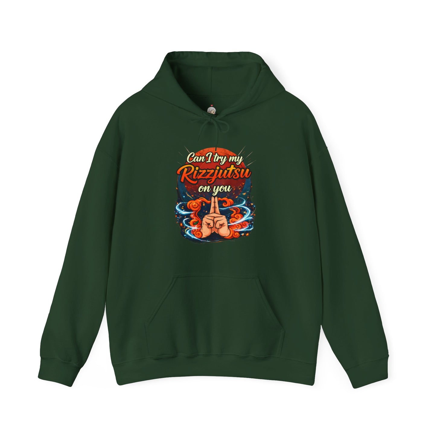 Hoodie — "Can I Try My Rizqustsa On You" Retro Hand-Drawn Graphic Pullover