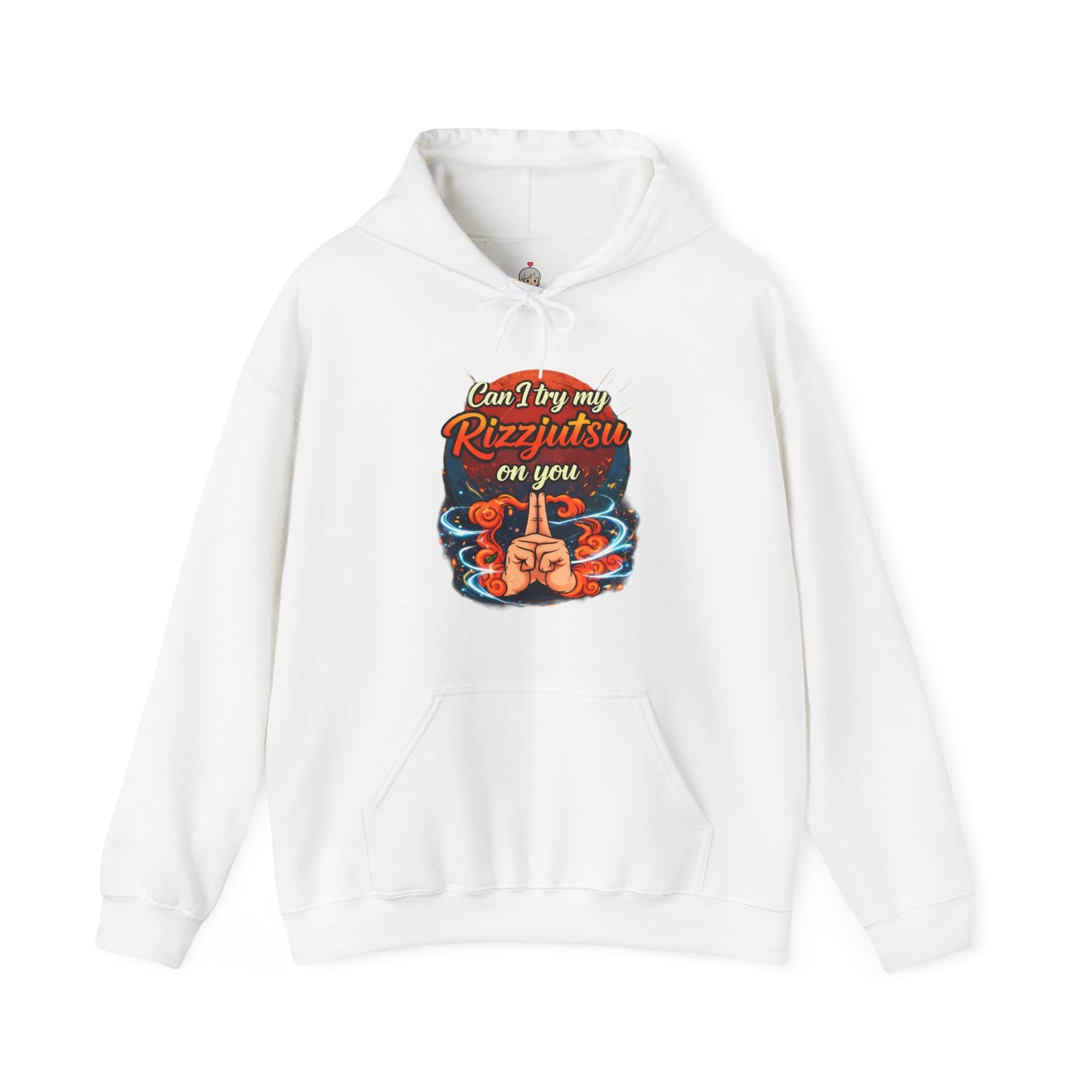 Hoodie — "Can I Try My Rizqustsa On You" Retro Hand-Drawn Graphic Pullover