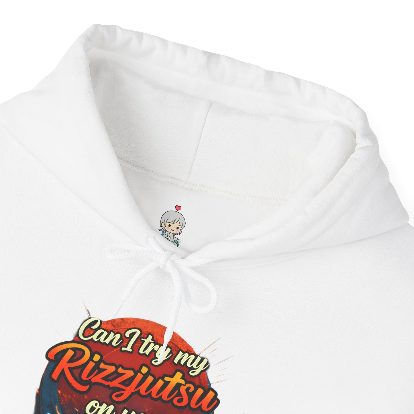 Hoodie — "Can I Try My Rizqustsa On You" Retro Hand-Drawn Graphic Pullover