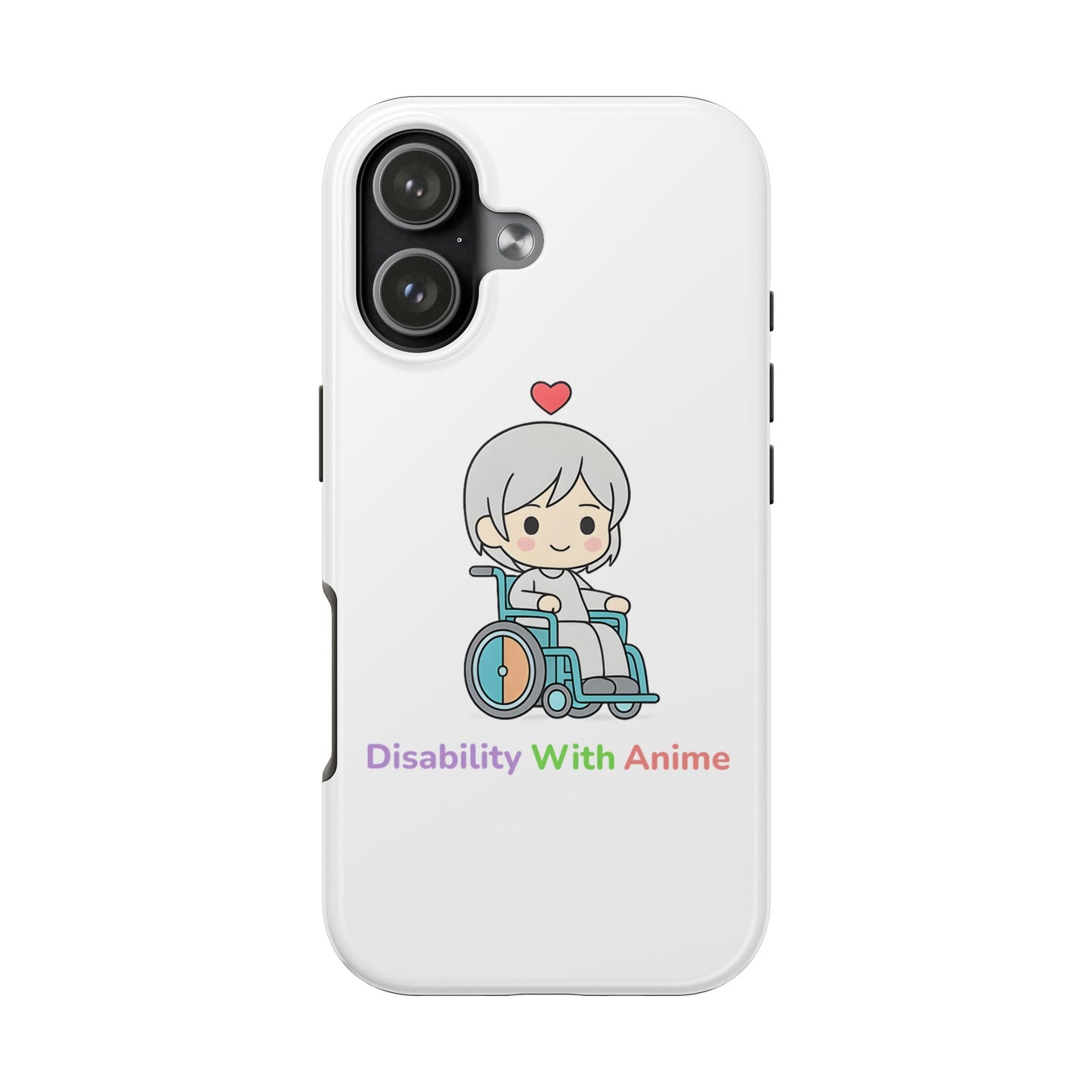 Disability With Anime Phone Case — Cute Wheelchair Character Tough Case
