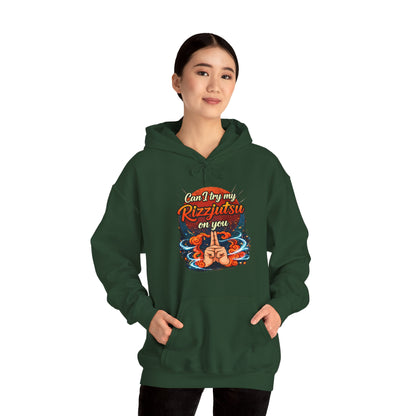 Hoodie — "Can I Try My Rizqustsa On You" Retro Hand-Drawn Graphic Pullover